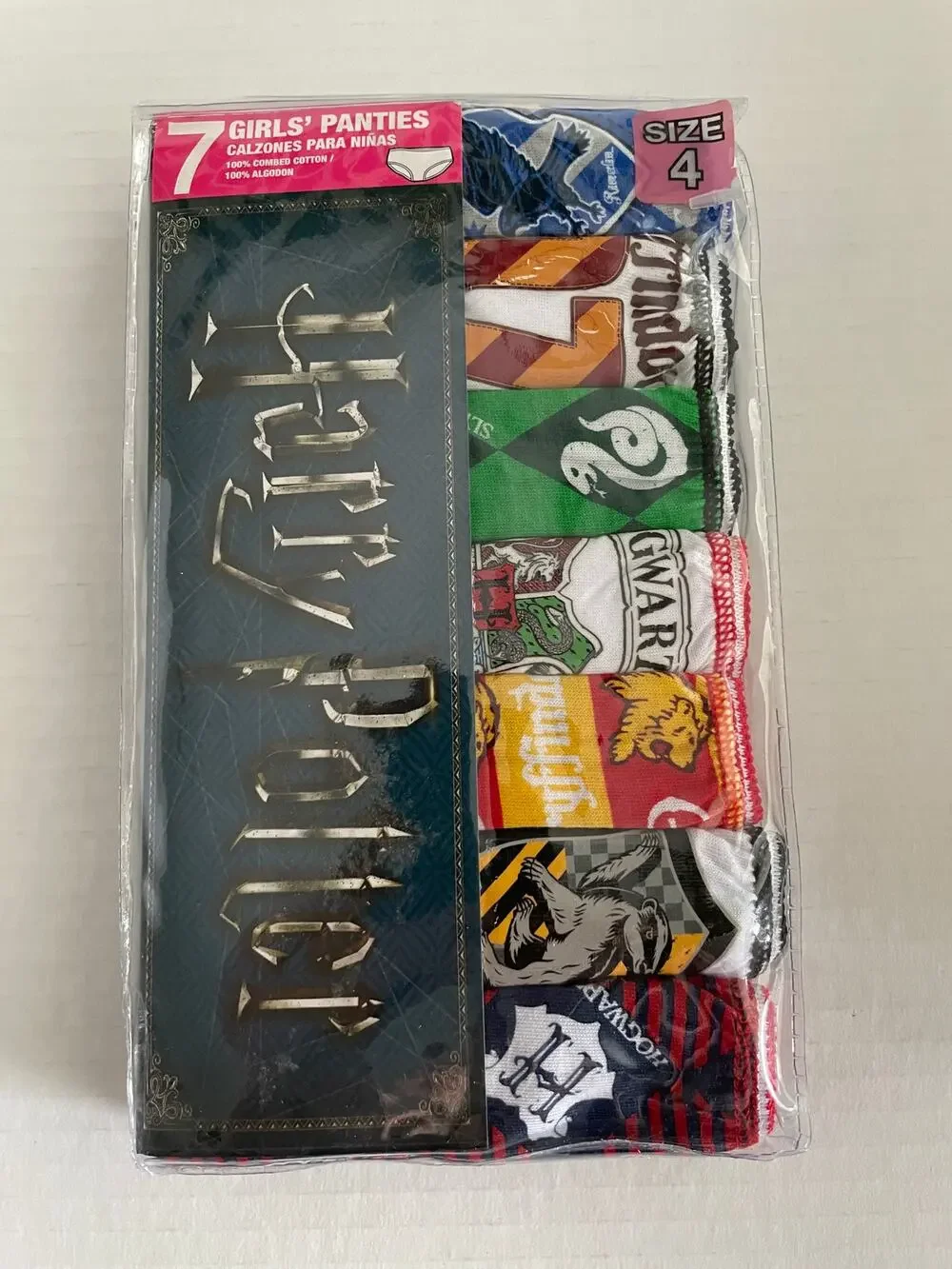Girls Harry Potter 7 Pair Panties Underwear Size 4 NEW
